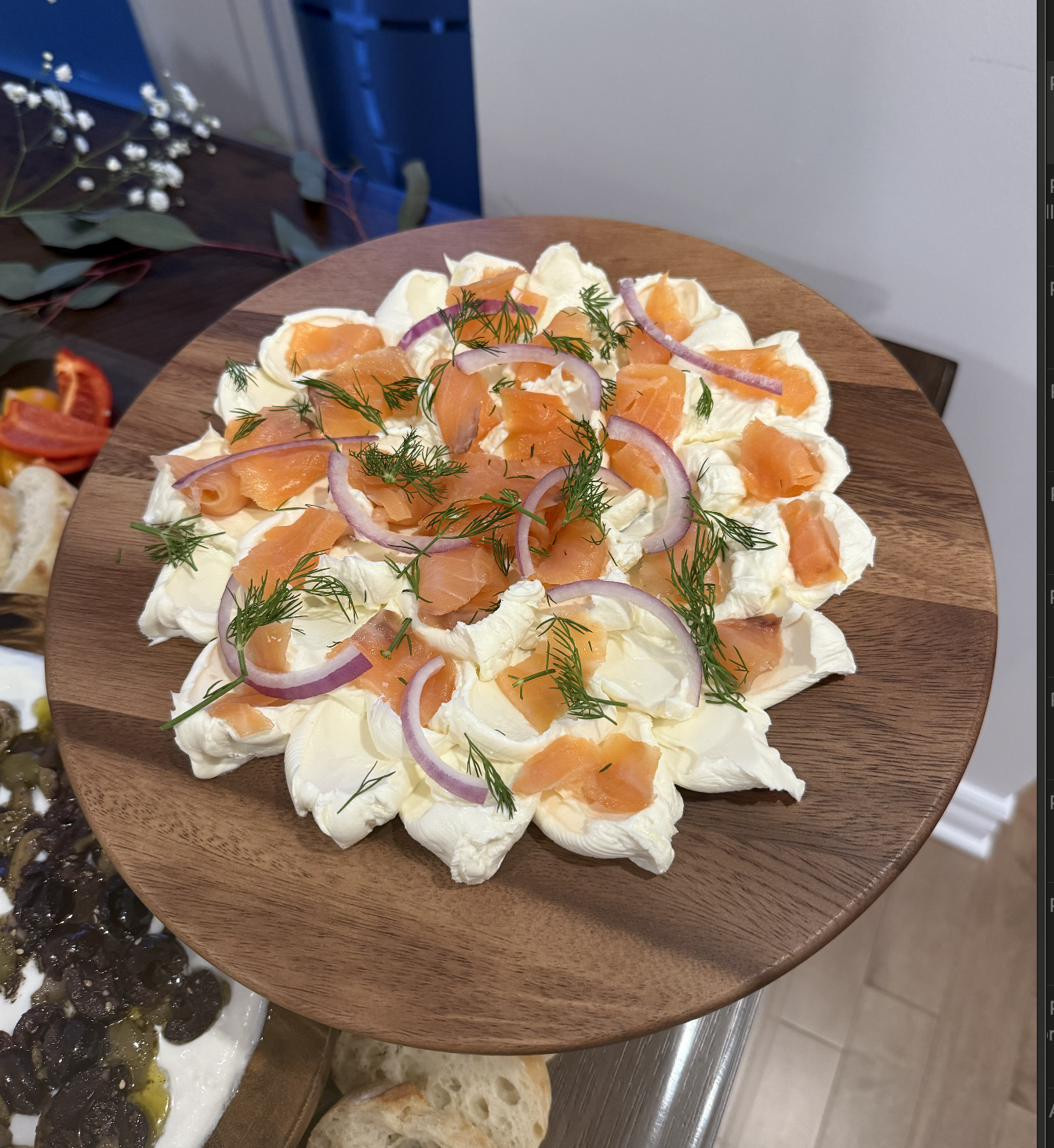 Salmon & Cream Cheese Board